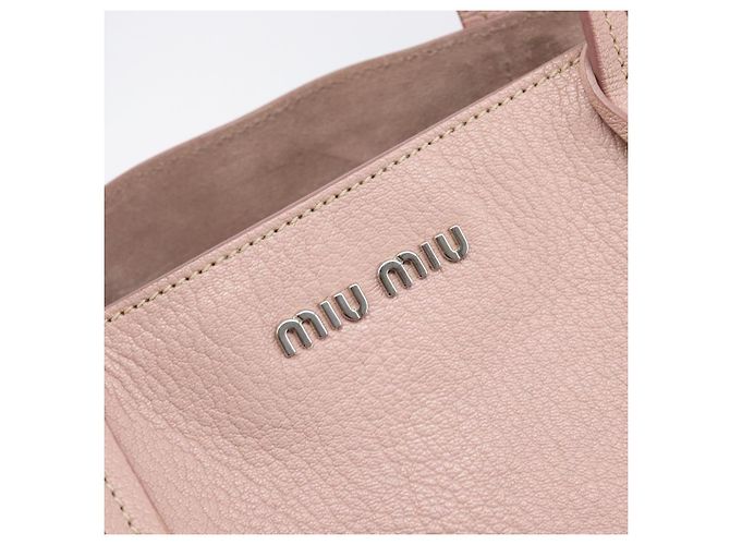 Miu Miu Tote Bag Leather Pink Silver - vista 17