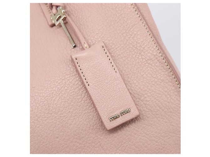 Miu Miu Tote Bag Leather Pink Silver - vista 19