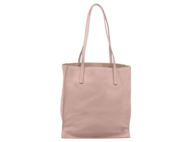 Miu Miu Tote Bag Leather Pink Silver - vista 2