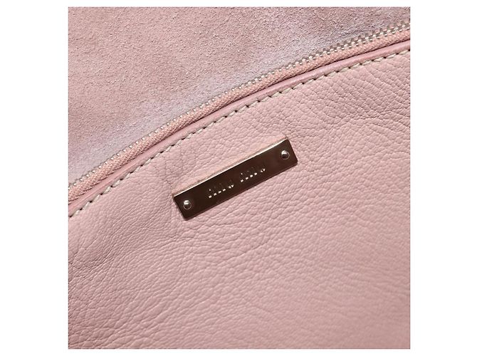 Miu Miu Tote Bag Leather Pink Silver - vista 20