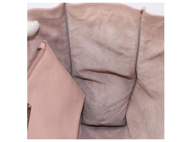 Miu Miu Tote Bag Leather Pink Silver - vista 22