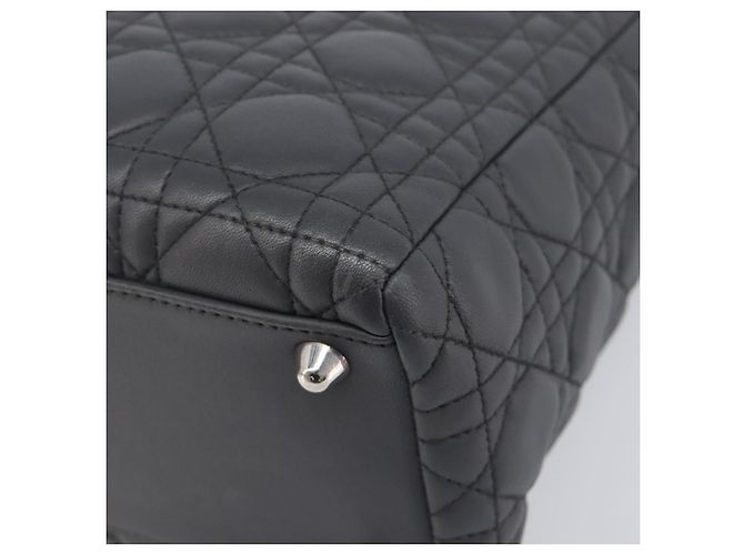 Christian Dior Lamb Skin Canage Lady Dior Hand Bag 2way Gray - vista 13
