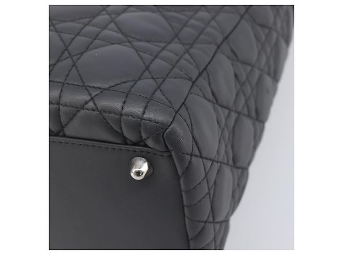 Christian Dior Lamb Skin Canage Lady Dior Hand Bag 2way Gray - vista 15