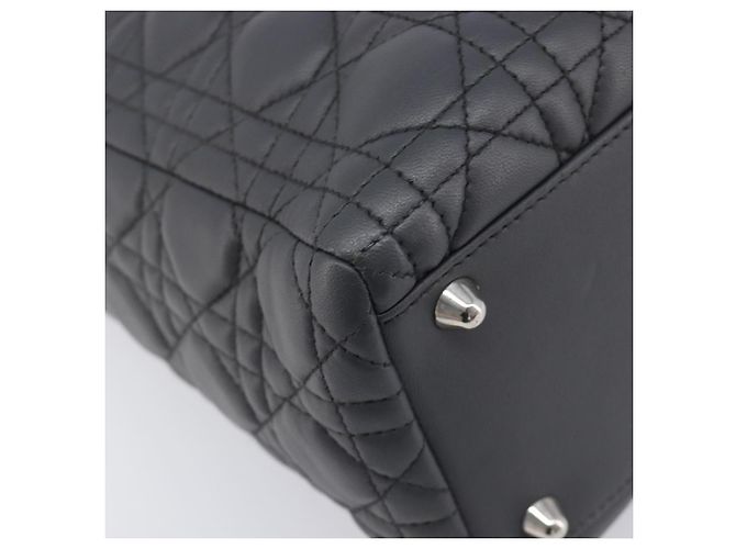 Christian Dior Lamb Skin Canage Lady Dior Hand Bag 2way Gray - vista 16