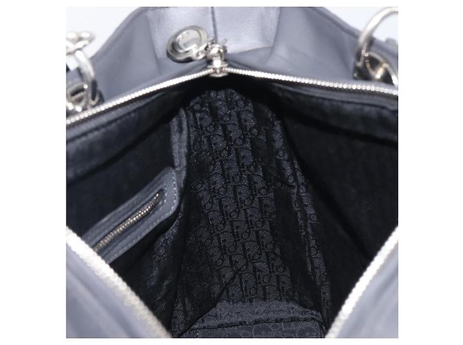 Christian Dior Lamb Skin Canage Lady Dior Hand Bag 2way Gray - vista 22