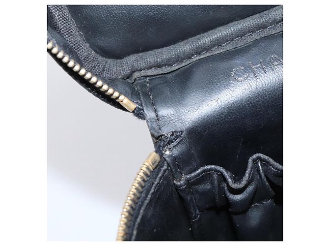 CHANEL Vanity Hand Bag Caviar Skin Black Gold CC - vista 10