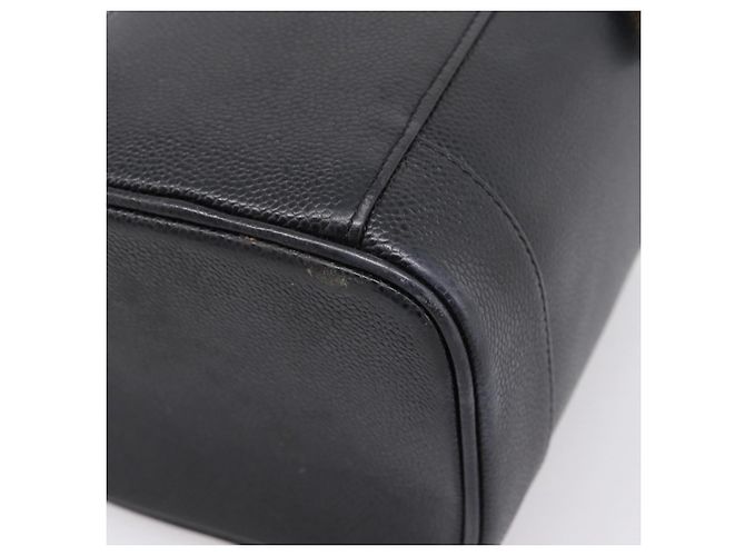 CHANEL Vanity Hand Bag Caviar Skin Black Gold CC - vista 16