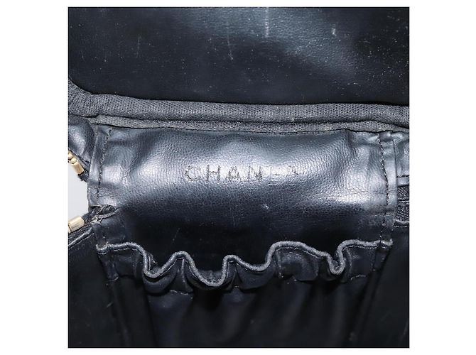 CHANEL Vanity Hand Bag Caviar Skin Black Gold CC - vista 19