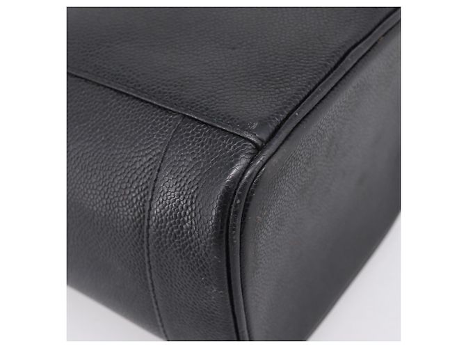 CHANEL Vanity Hand Bag Caviar Skin Black Gold CC - vista 9