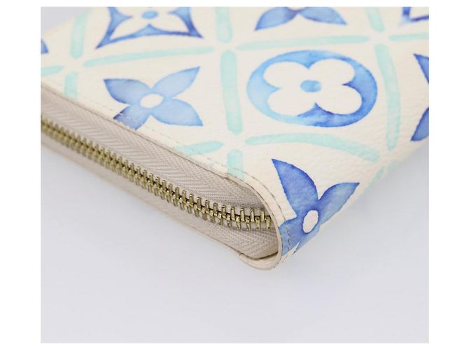 LOUIS VUITTON Monogram Tiles Zippy Wallet Long Wallet Blue M83624 - vista 16