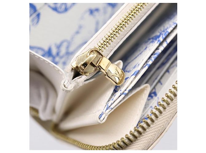 LOUIS VUITTON Monogram Tiles Zippy Wallet Long Wallet Blue M83624 - vista 18