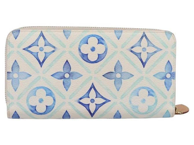 LOUIS VUITTON Monogram Tiles Zippy Wallet Long Wallet Blue M83624 - vista 2