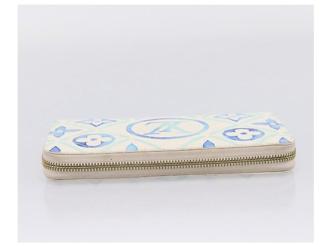 LOUIS VUITTON Monogram Tiles Zippy Wallet Long Wallet Blue M83624 - vista 5
