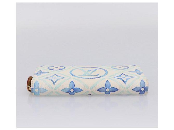 LOUIS VUITTON Monogram Tiles Zippy Wallet Long Wallet Blue M83624 - vista 6