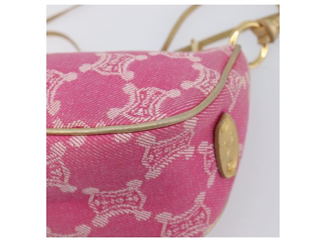 Céline CELINE Macadam Hand Bag Canvas Pink Gold Tone - vista 17