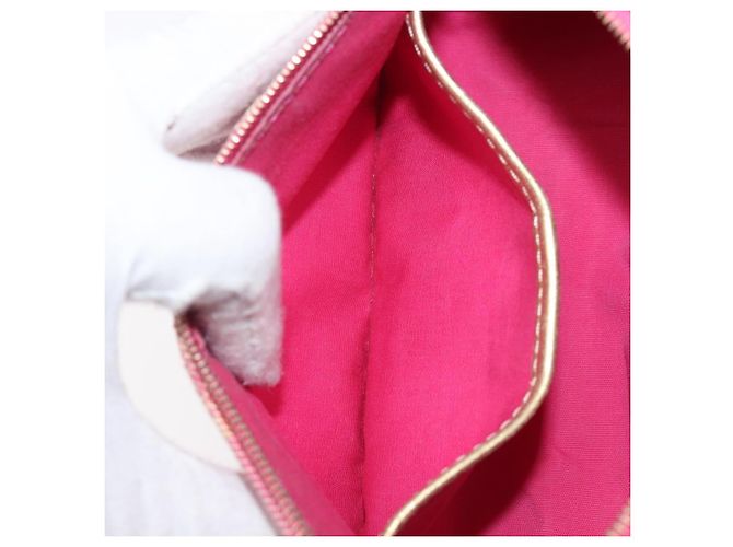 Céline CELINE Macadam Hand Bag Canvas Pink Gold Tone - vista 24