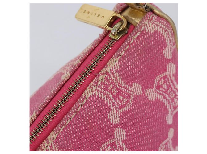 Céline CELINE Macadam Hand Bag Canvas Pink Gold Tone - vista 7