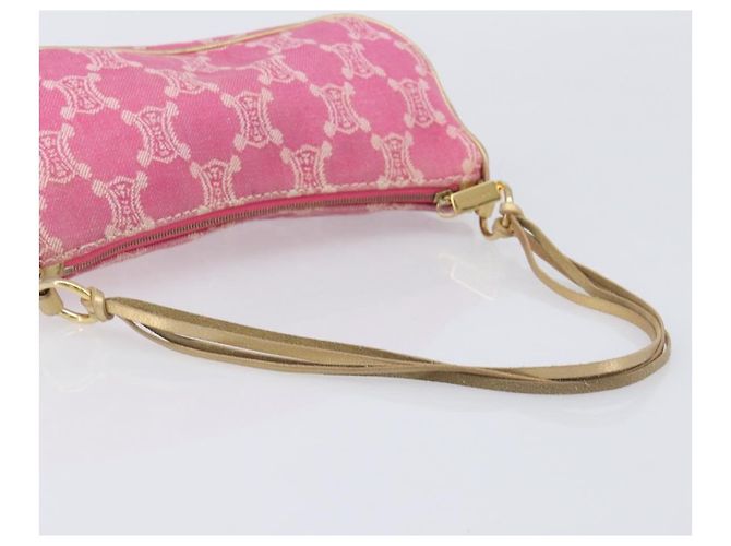 Céline CELINE Macadam Hand Bag Canvas Pink Gold Tone - vista 8