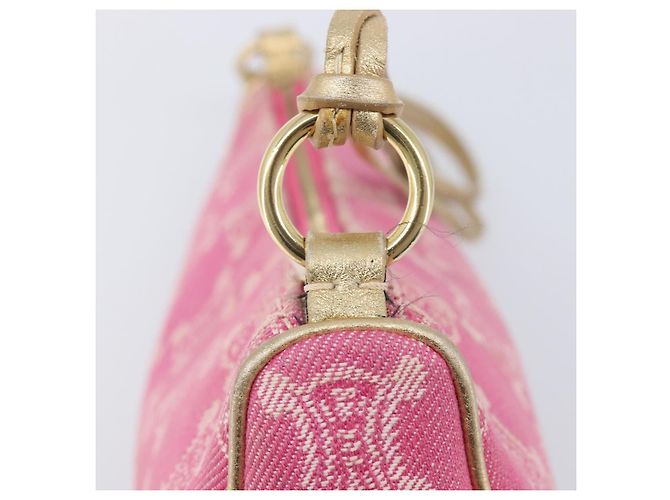 Céline CELINE Macadam Hand Bag Canvas Pink Gold Tone - vista 9