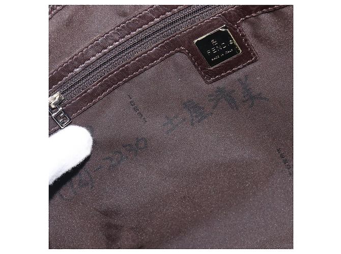FENDI Pecan Tote Bag Canvas Black Khaki - vista 10