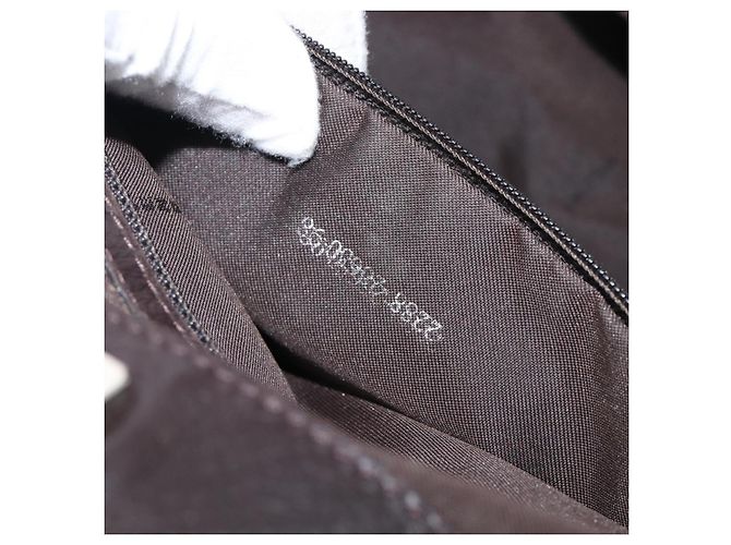 FENDI Pecan Tote Bag Canvas Black Khaki - vista 12
