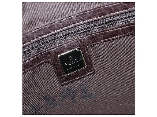 FENDI Pecan Tote Bag Canvas Black Khaki - vista 20