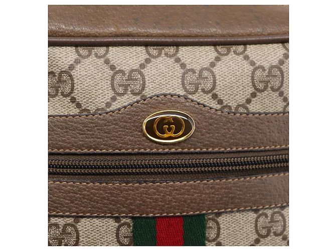 GUCCI GG Supreme Web Sherry Line Shoulder Bag PVC Beige 98 02 004 - vista 18