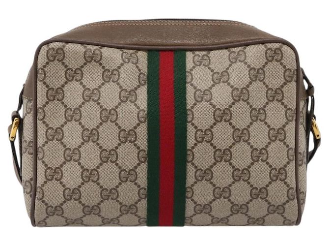 GUCCI GG Supreme Web Sherry Line Shoulder Bag PVC Beige 98 02 004 - vista 2