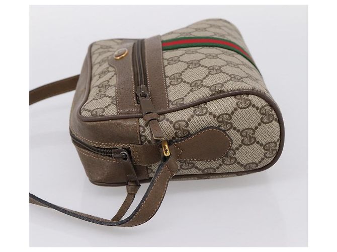 GUCCI GG Supreme Web Sherry Line Shoulder Bag PVC Beige 98 02 004 - vista 3