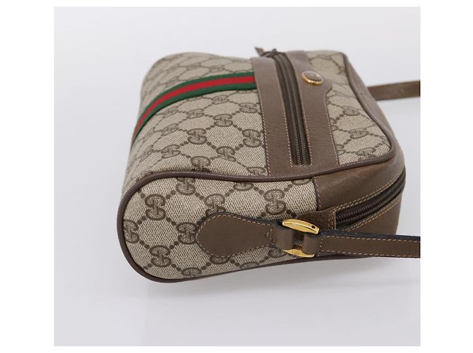 GUCCI GG Supreme Web Sherry Line Shoulder Bag PVC Beige 98 02 004 - vista 4