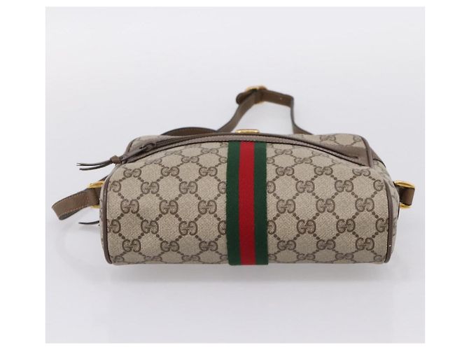 GUCCI GG Supreme Web Sherry Line Shoulder Bag PVC Beige 98 02 004 - vista 5