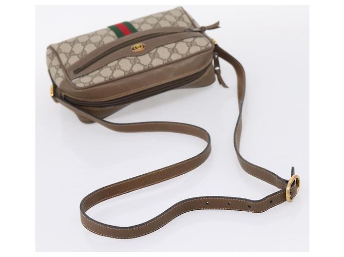 GUCCI GG Supreme Web Sherry Line Shoulder Bag PVC Beige 98 02 004 - vista 7