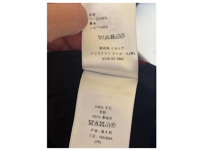 Christian Dior rot-schwarz karierte Wollhose - Ansicht 5