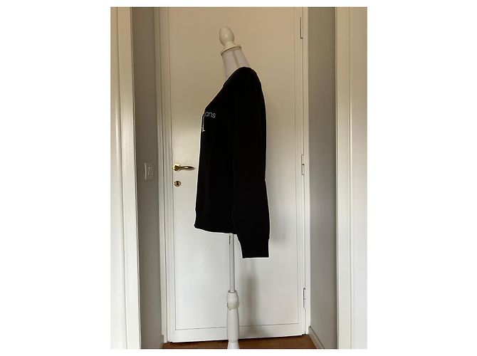 Calvin Klein Jeans Baumwoll-Sweatshirt - Schwarz - Ansicht 2