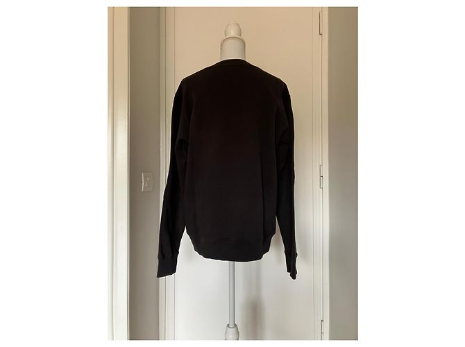 Calvin Klein Jeans Baumwoll-Sweatshirt - Schwarz - Ansicht 3