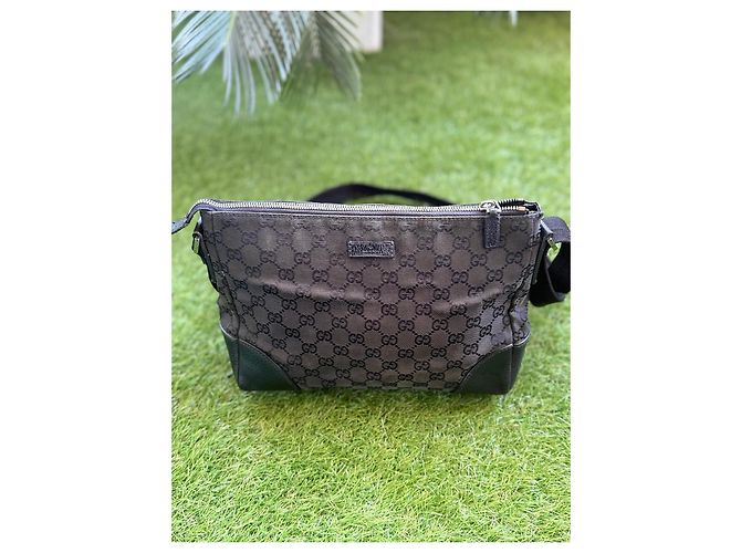 Borsa a tracolla Gucci GG Monogram in tela nera - vista 20