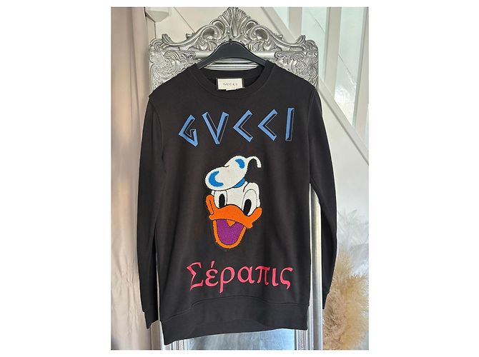 Sweatshirt Gucci Donald Duck en coton - Noir - vue 2
