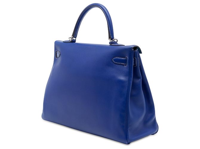 Hermès Blue Epsom Kelly II Retourne 35 - vista 2
