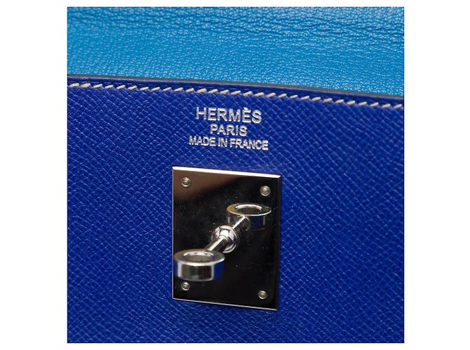 Hermès Blue Epsom Kelly II Retourne 35 - vista 5