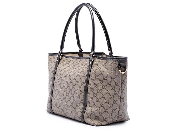 Tote Gucci Beige Medium GG Supreme Tattoo Heart Joy - vista 2