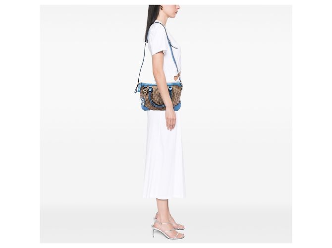 Borsa Gucci Beige GG Canvas Sukey Satchel - vista 6