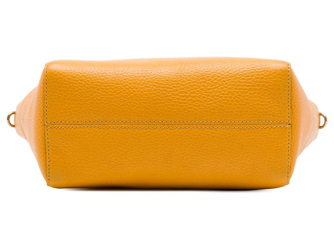 Borsa Mini Swing in pelle gialla Gucci - vista 3