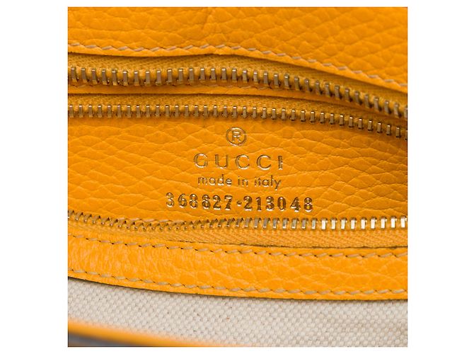 Borsa Mini Swing in pelle gialla Gucci - vista 5