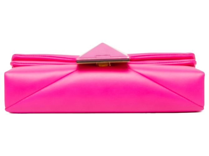 Clutch Valentino Pink Nappa One Stud con catena - vista 3