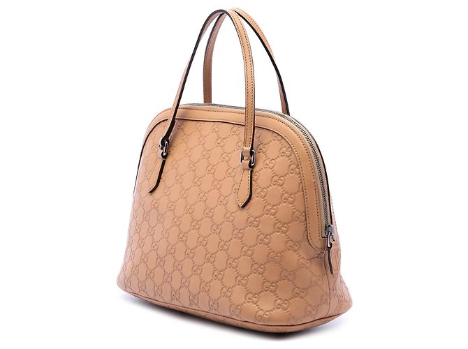 Borsa Satchel Dome Guccissima Medium Marrone Gucci - vista 2