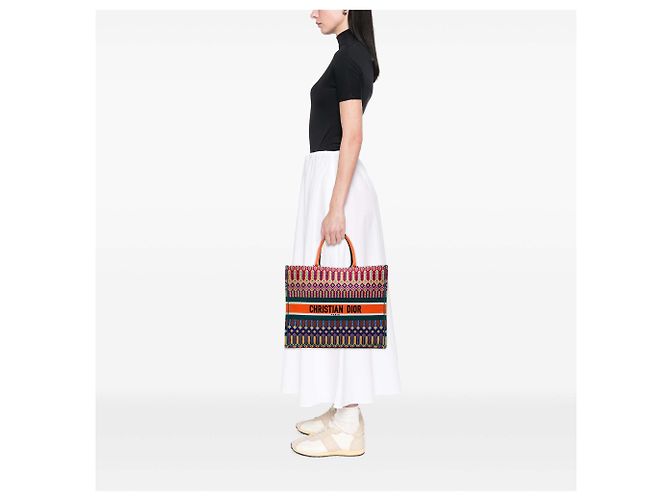 Dior Multi Large Book Tote aus bestickter Canvas - Ansicht 5
