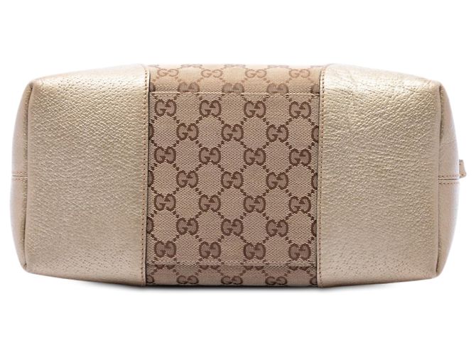 Borsa Tote Gucci Bree Fold Over Medium in tela GG beige - vista 3