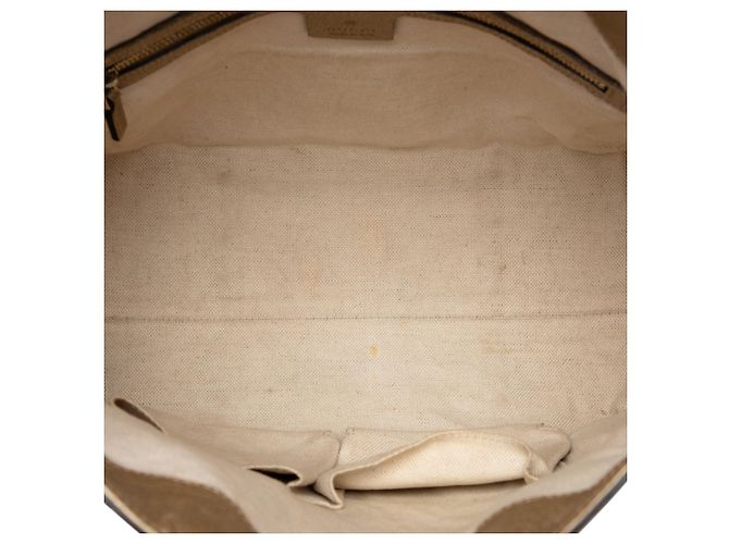 Borsa Tote Gucci Bree Fold Over Medium in tela GG beige - vista 4