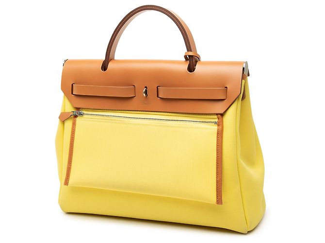 Hermès Yellow Toile Herbag Zip 31 - vista 2