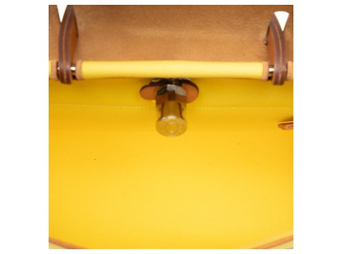Hermès Yellow Toile Herbag Zip 31 - vista 4